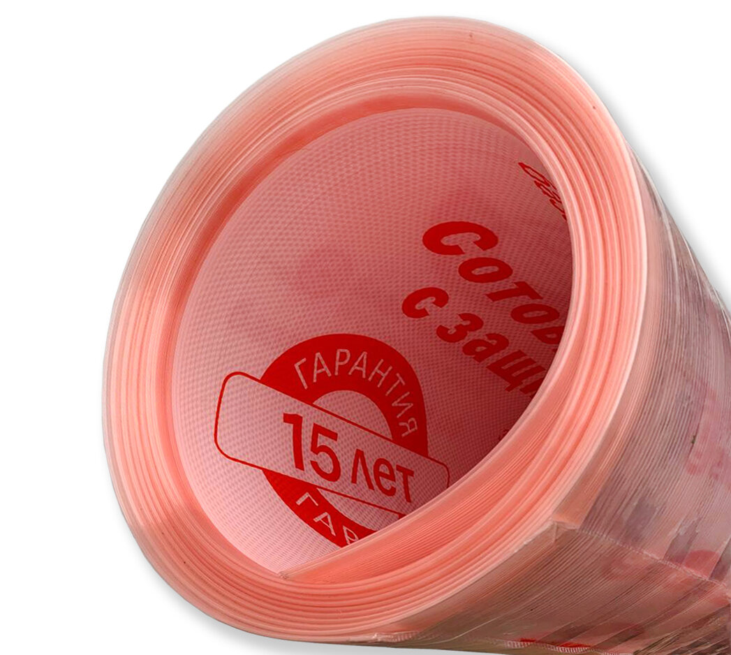 2 листа. Сотовый поликарбонат ТМК NANO розовый "Томатто", 4 мм. Размер листа 6000х2100 мм - фотография № 2