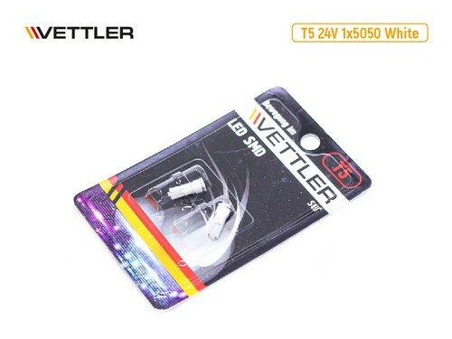 VETTLER Лампа светодиодная 24 V T5-1 SMD индикаторная б/цок подсв прибор (к-т 2шт) VETTLER