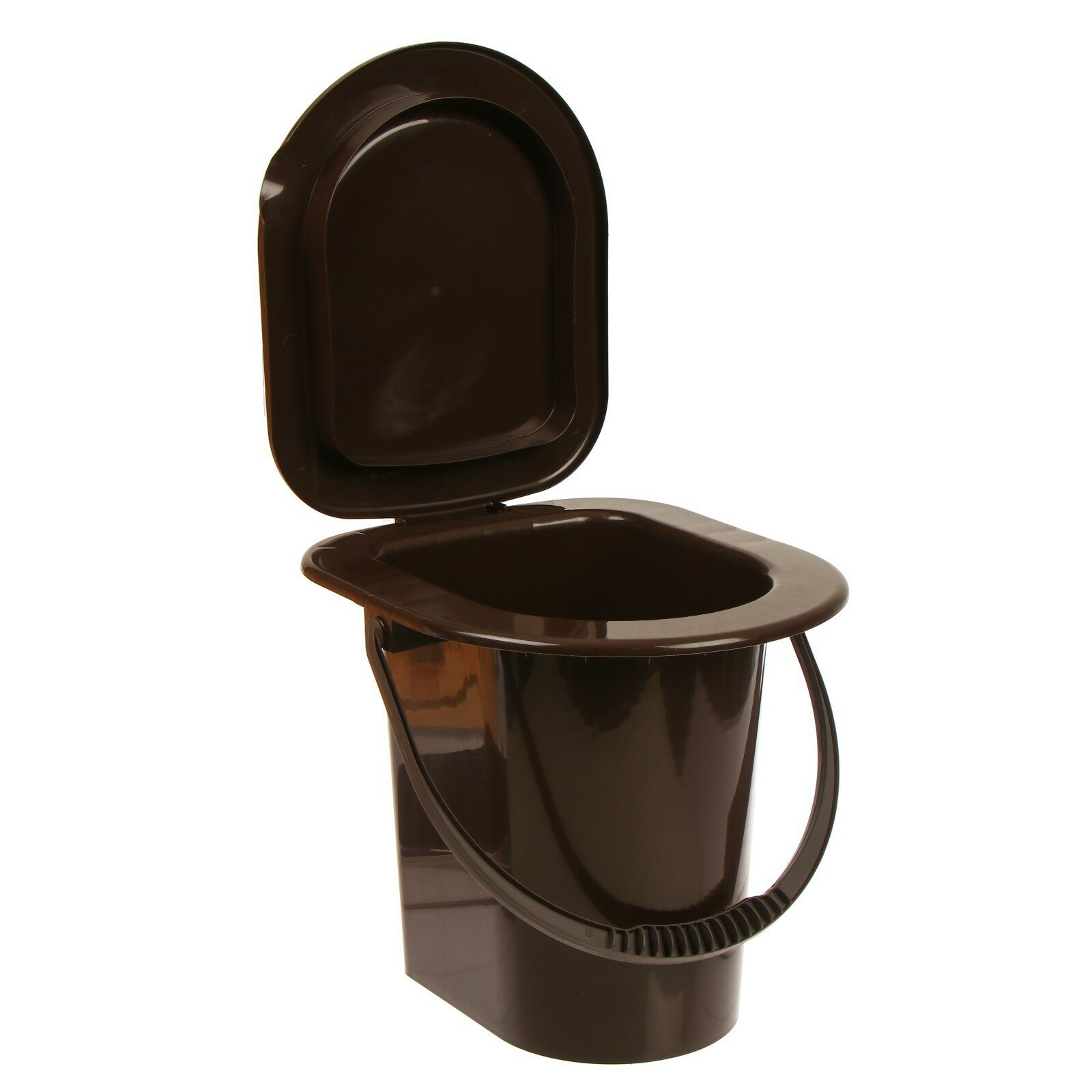 Ведро-туалет, h = 40 см, 13 л, со съёмной ручкой, коричневое - фотография № 3
