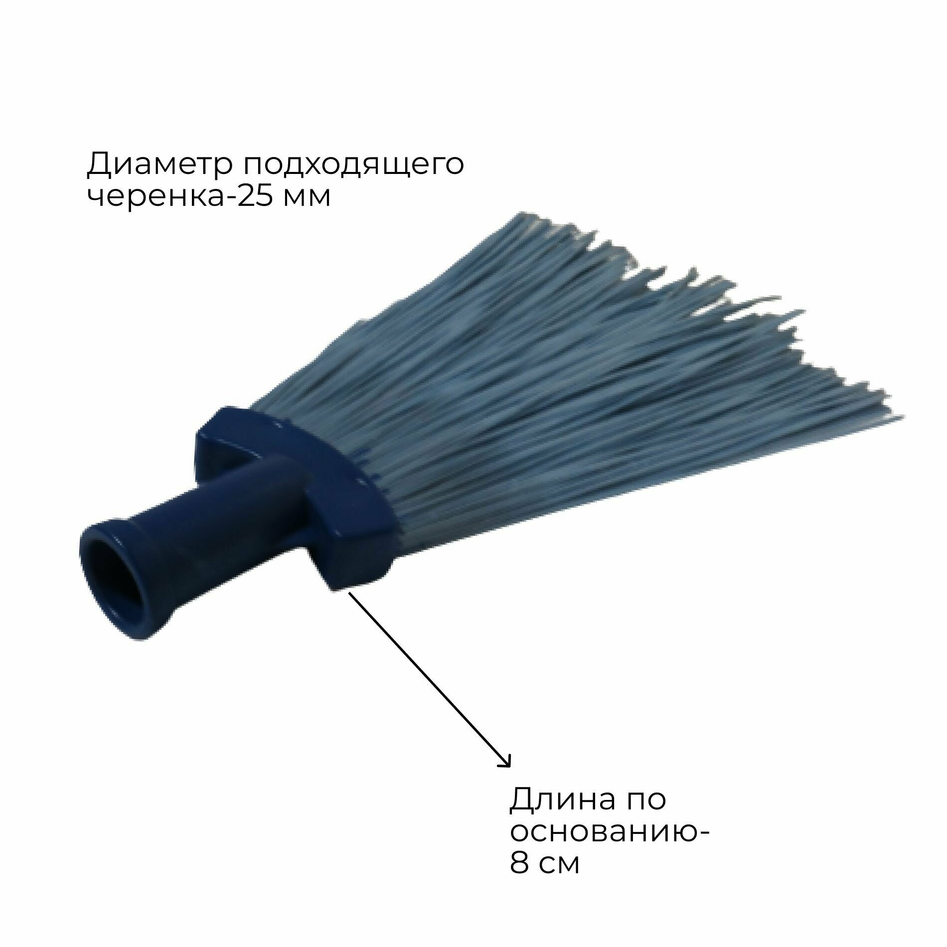 Метла синтетическая веерная 260х200мм с черенком для уборки уличных, садовых, придомовых территорий 1200 мм - фотография № 5