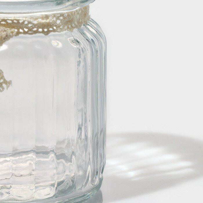 Банка стеклянная для сыпучих продуктов с керамической крышкой Доляна «Ёжик в золотом», 230 мл - фотография № 5