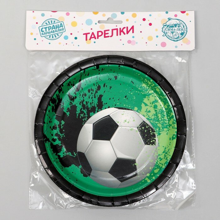 Тарелка бумажная «Футбольный мяч», набор 10 шт. - фотография № 3