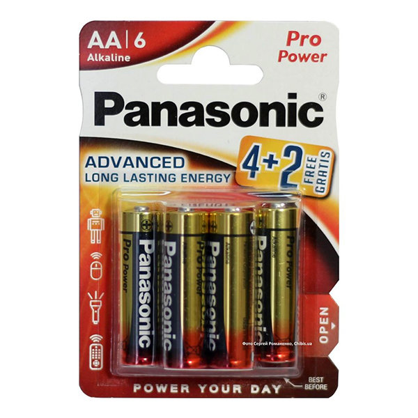 Батарейка Panasonic Pro Power AA 6шт Panasonic 1501-02