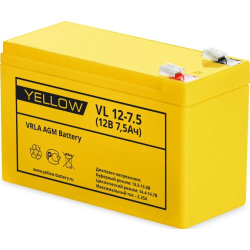 Аккумуляторная батарея YELLOW BATTERY VL 12-7.5