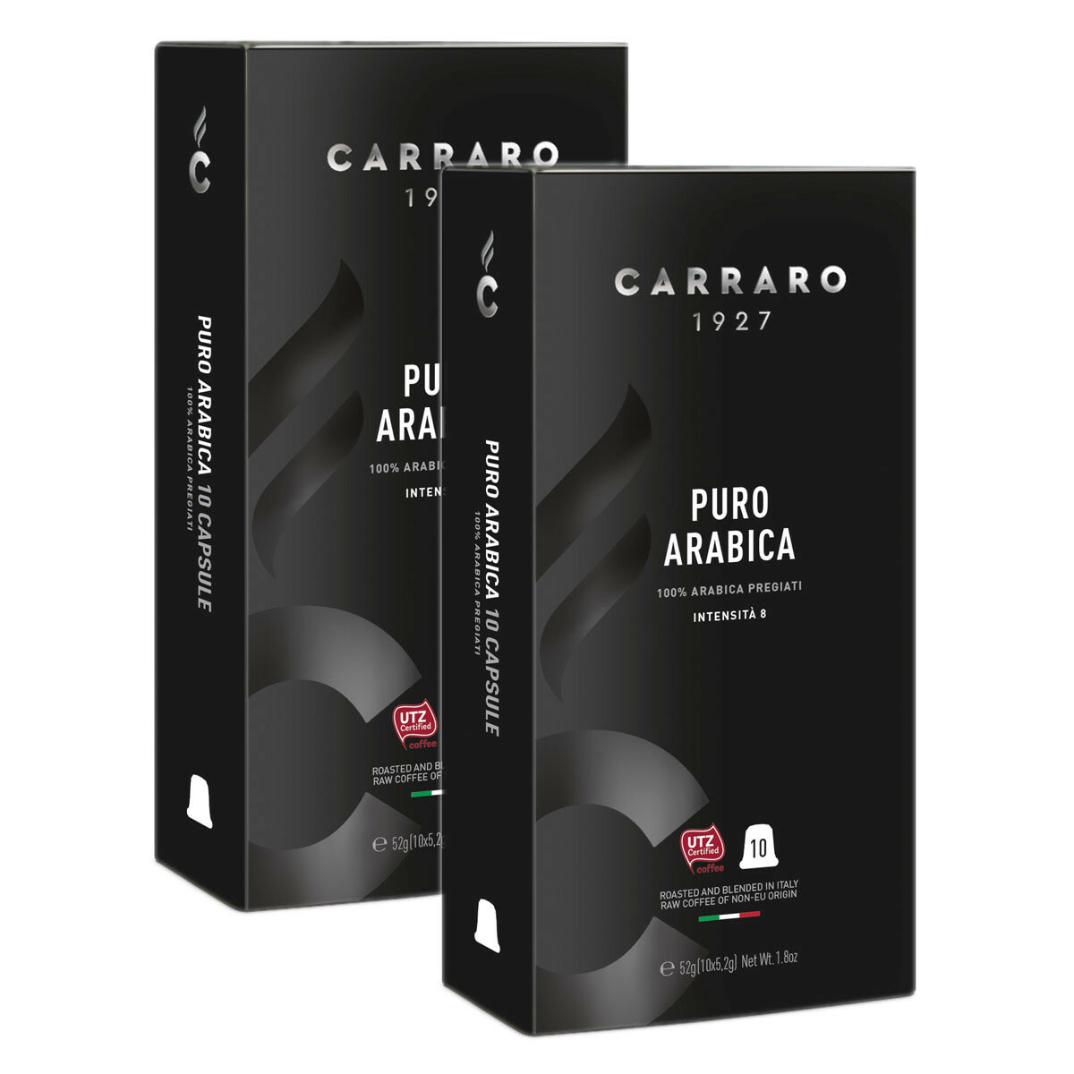 Кофе в капсулах Carraro Puro Arabica (Пуро Арабика) стандарта Nespresso, 2x10шт - фотография № 1