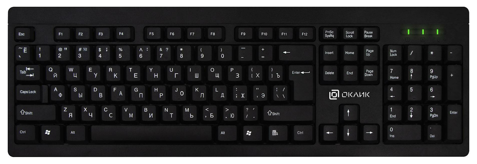 Клавиатура Оклик 95KW черный (1788287) Oklick - фото №1