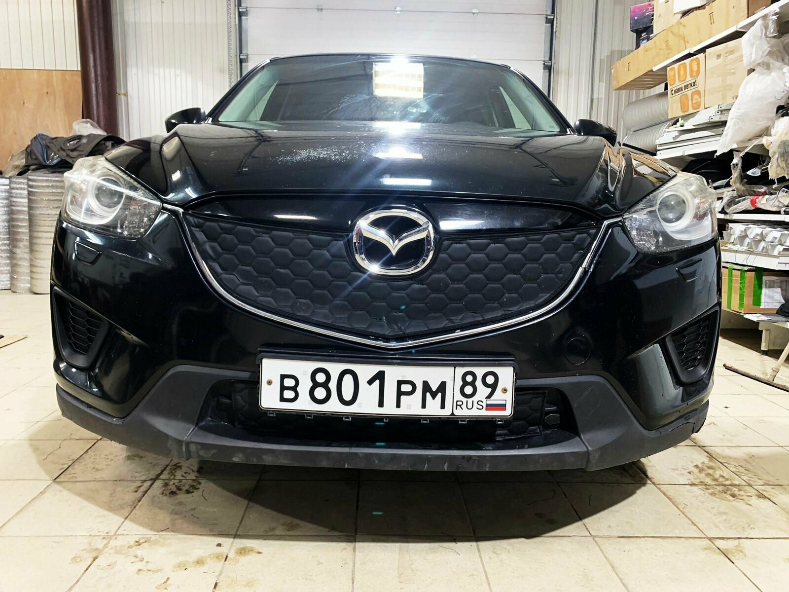 Утеплители радиатора Без парктроников для Mazda cx-5 2011-2015 Дизайн Соты