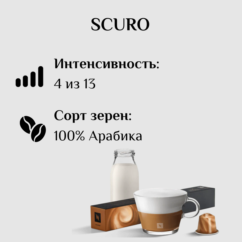 Капсулы для кофемашины Nespresso Original SCURO 100 штук - фотография № 3