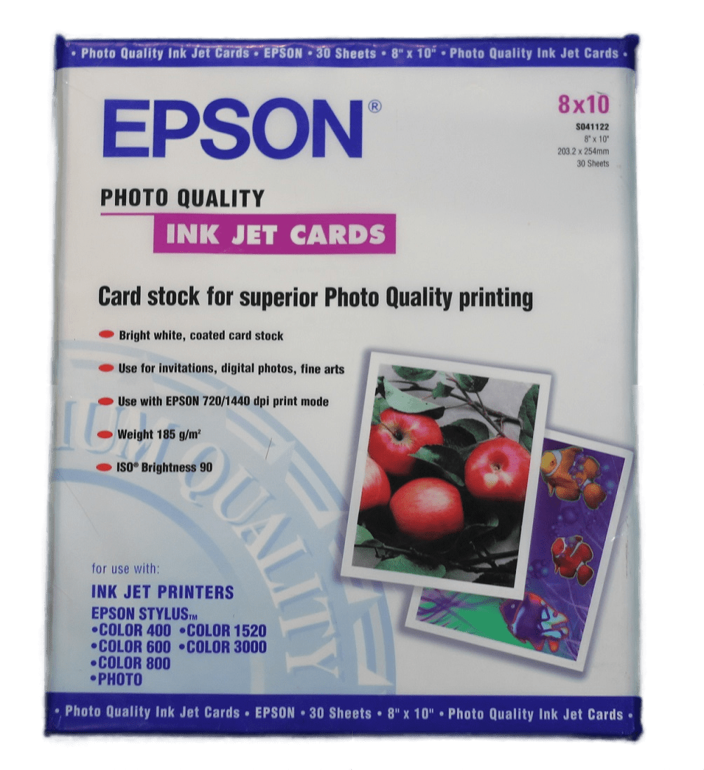 Бумага Epson 10"x8" 30л, 185г/м2 Photo Quality Ink Jet Card