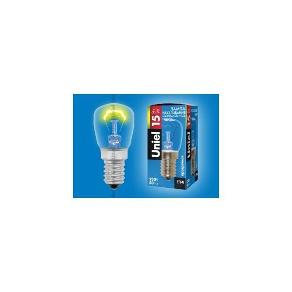 фото Uniel лампа накаливания для холодильников E14 15W прозрачная IL-F25-CL-15/E14 (2 шт.)