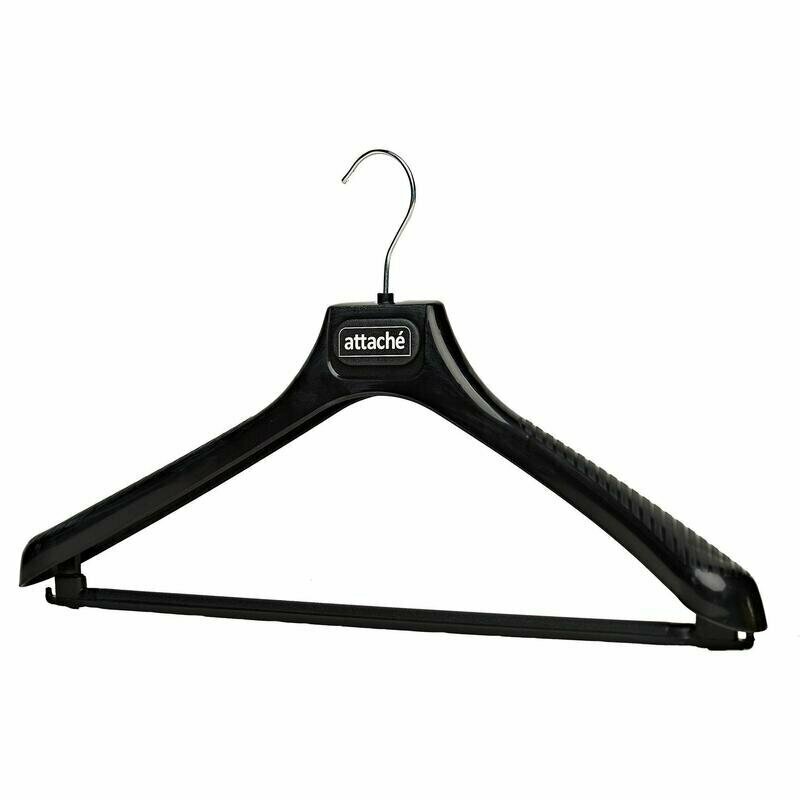 Вешалка-плечики для легкой одежды Attache С044 с перекладиной черная размер 48-50 1740074