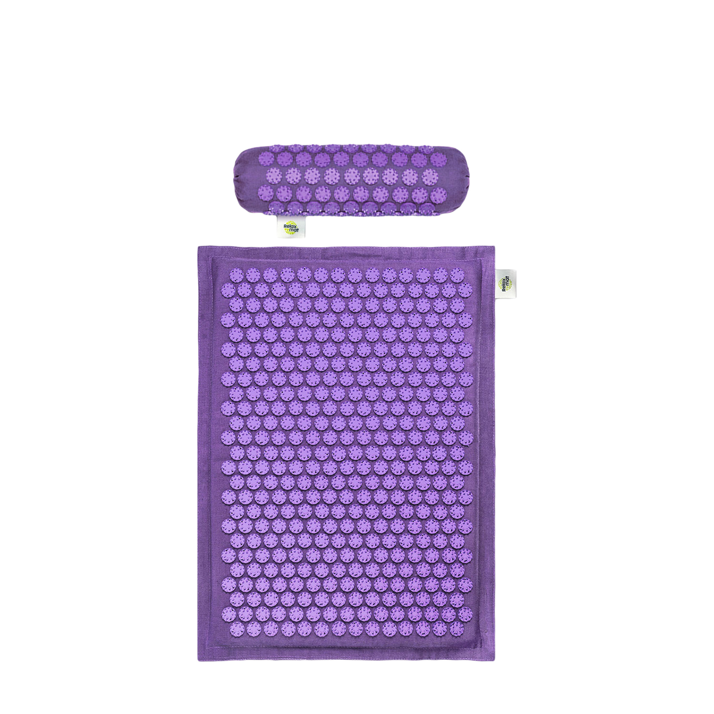 Relaxmat Массажный комплект: коврик + валик фиолетовый/Набор Relaxmat фиолетовый:Игольчатый коврик 60Х40+ Ун