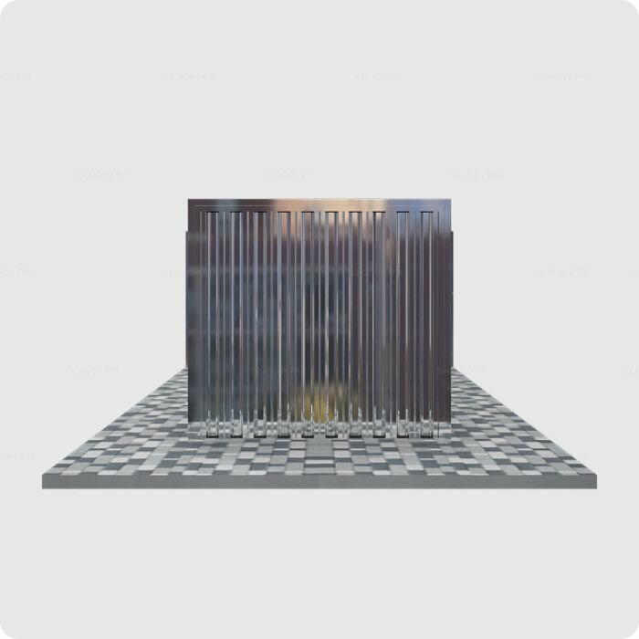 Хозблок металлический SKOGGY 4м, с плоской крышей, торцевой дверью и полом - фотография № 6