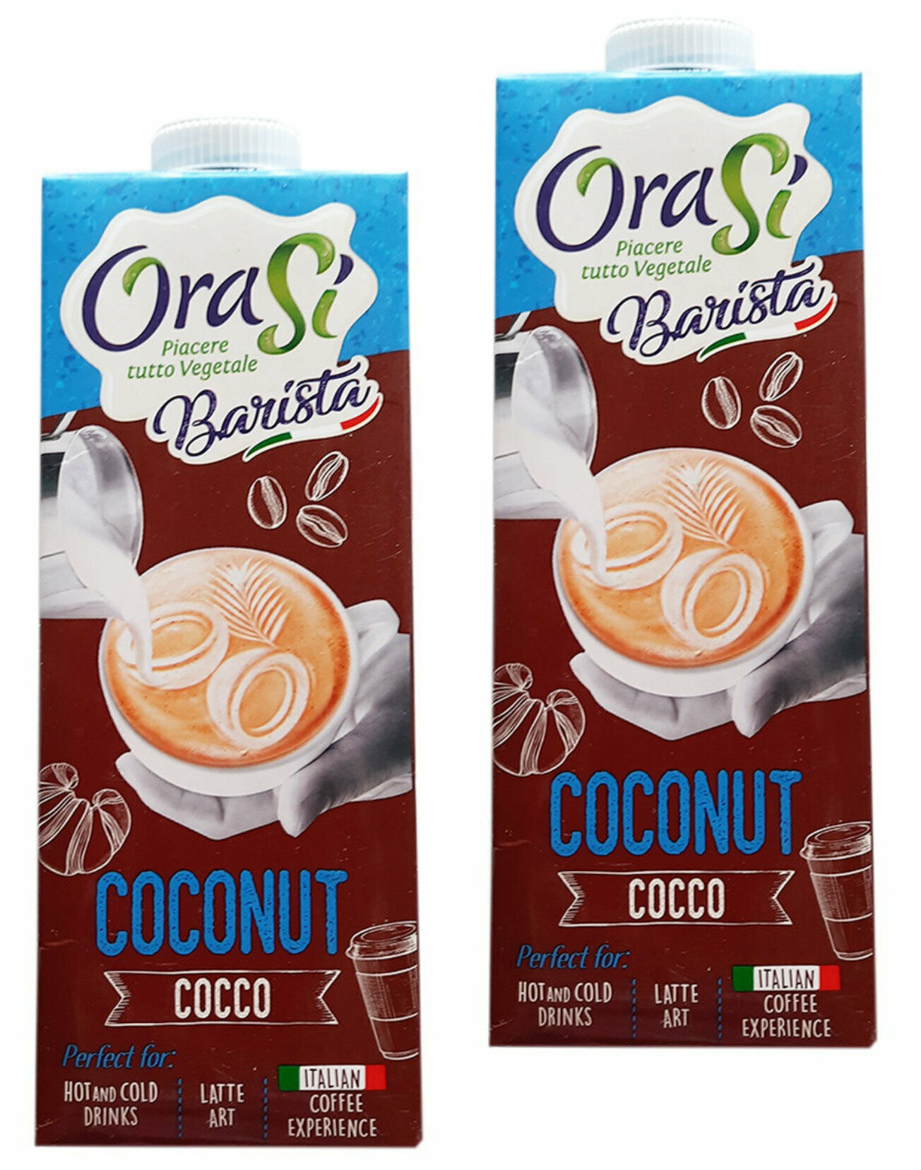 OraSi Barista Coconut Напиток растительный (кокосовое молоко), 1л - 2 пачки - фотография № 1