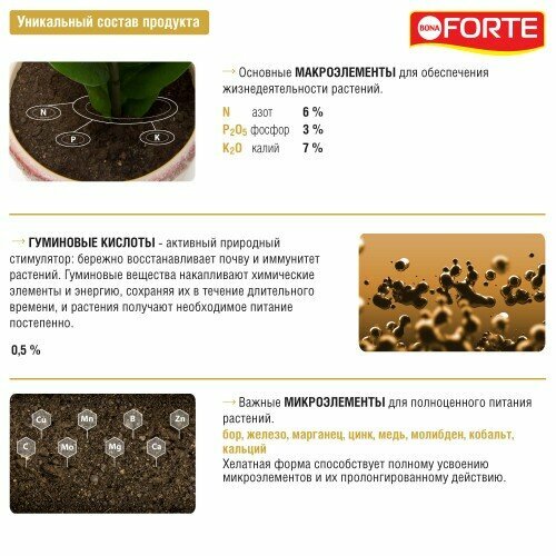 Жидкое удобрение универсальное Bona Forte для комнатных растений (серия Здоровье), 285 мл - фотография № 4