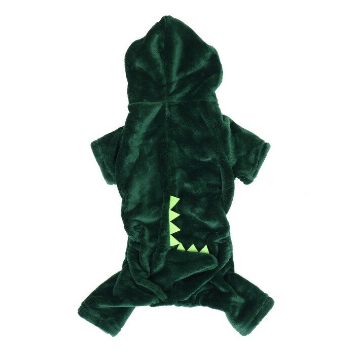 Комбинезон "Дракоша" с капюшоном, размер XS (ДС 20 см, ОГ 30 см, ОШ 20 см), зелёный - фотография № 9