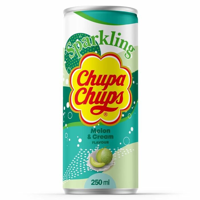 Газированный напиток Chupa Chups - 3 вкуса (дыня, клубничный крем, манго) (Корея), 250 мл (3 шт) - фотография № 2