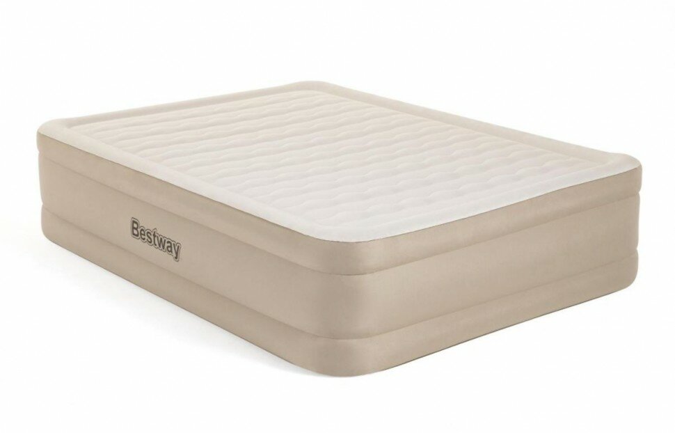 Кровать надувная BESTWAY Кровать надувная Queen, 203 x 152 x 46 см, со встроенным электронасосом, 69050