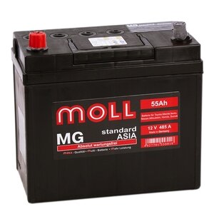 Аккумулятор Moll MG Standard 55JL 55 Ач 485А прям. пол.