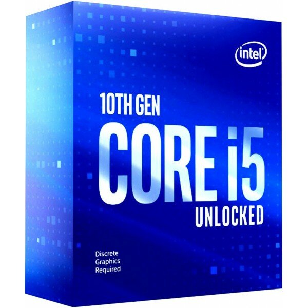 Процессор INTEL CORE I5-10600KF BOX (Socket 1200. 6-ядерный. 4100 МГц. Turbo: 4800 МГц. Comet Lake. Кэш L2 - 1.5 Мб. Кэш L3 - 12 Мб. 14 нм. 125 Вт)