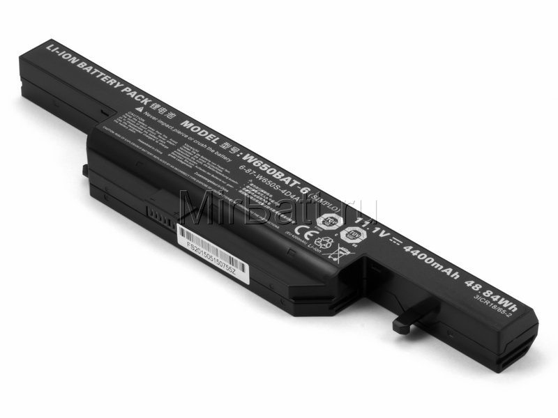 Pitatel Аккумулятор для ноутбука DNS W650BAT-6, 6-87-W650S-4D4A1 11,1V 4400mAh код BT-828