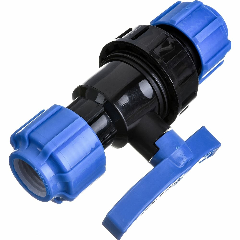 фото Разъемный компрессионный шаровой кран Политэк тпк-аква 555220020