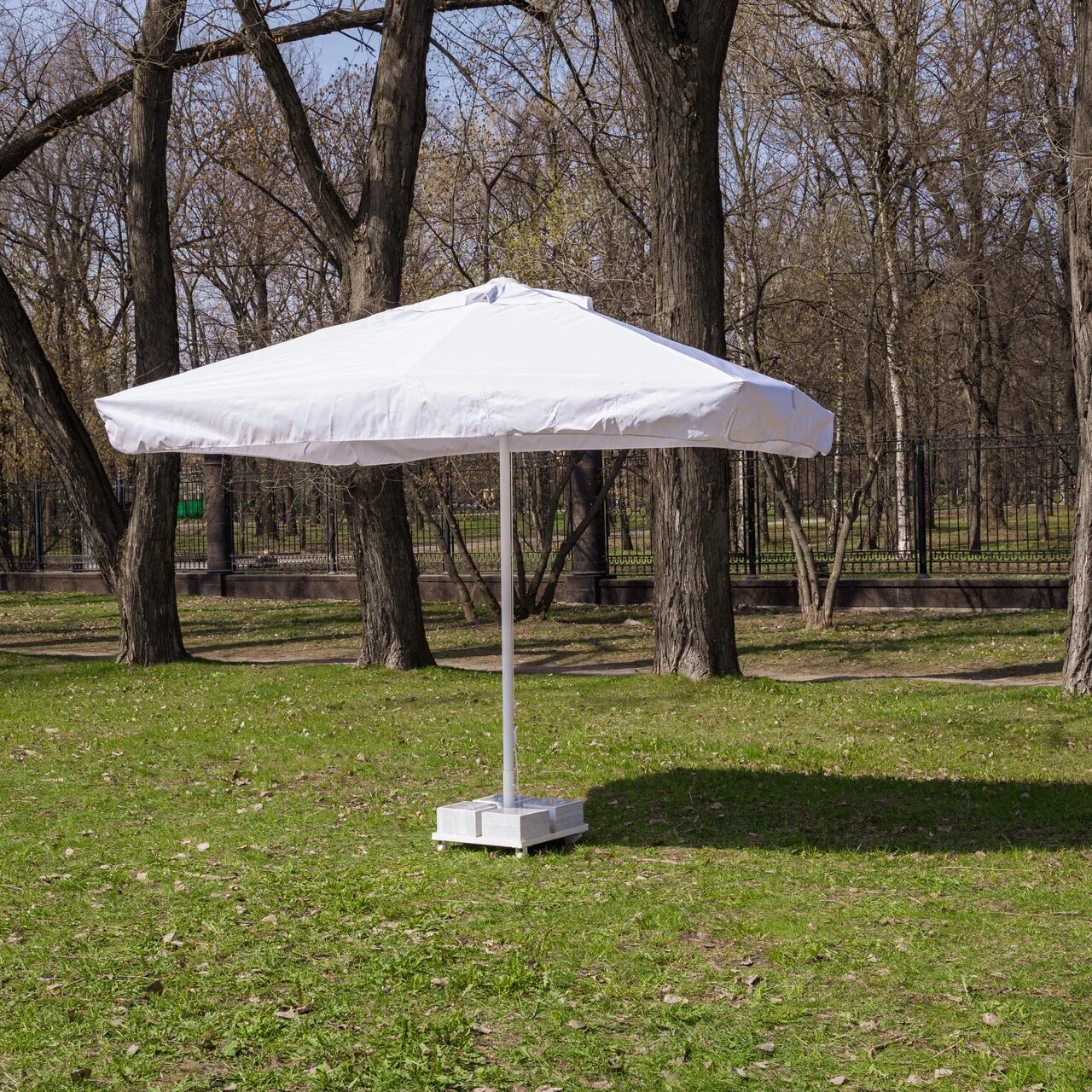 Зонт MISTRAL 300 квадратный с воланом (база в комплекте) - фотография № 4