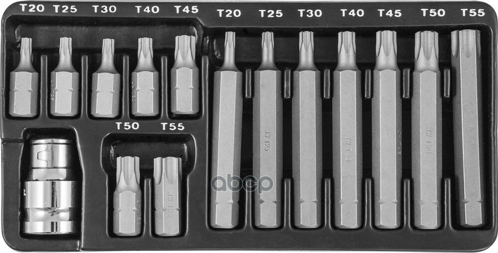 Набор Бит Torxt20-T55 30-75 Мм 15пр Jonnesway S29h4215s Jonnesway арт. S29H4215S - фотография № 1