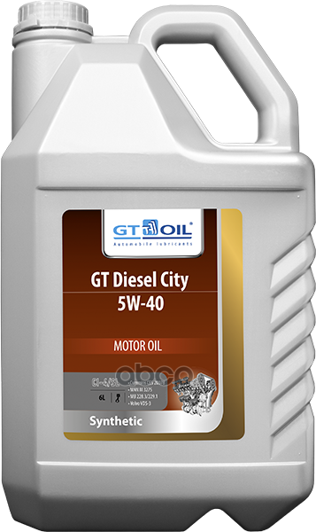 GT OIL Масло Мотороное Gt Diesel City 5W40 Ci-4/Sl 6L