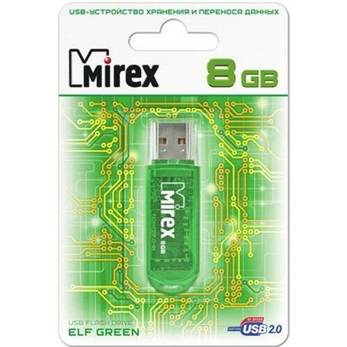  Mirex Elf Green 8  usb 2.0 Flash Drive - 