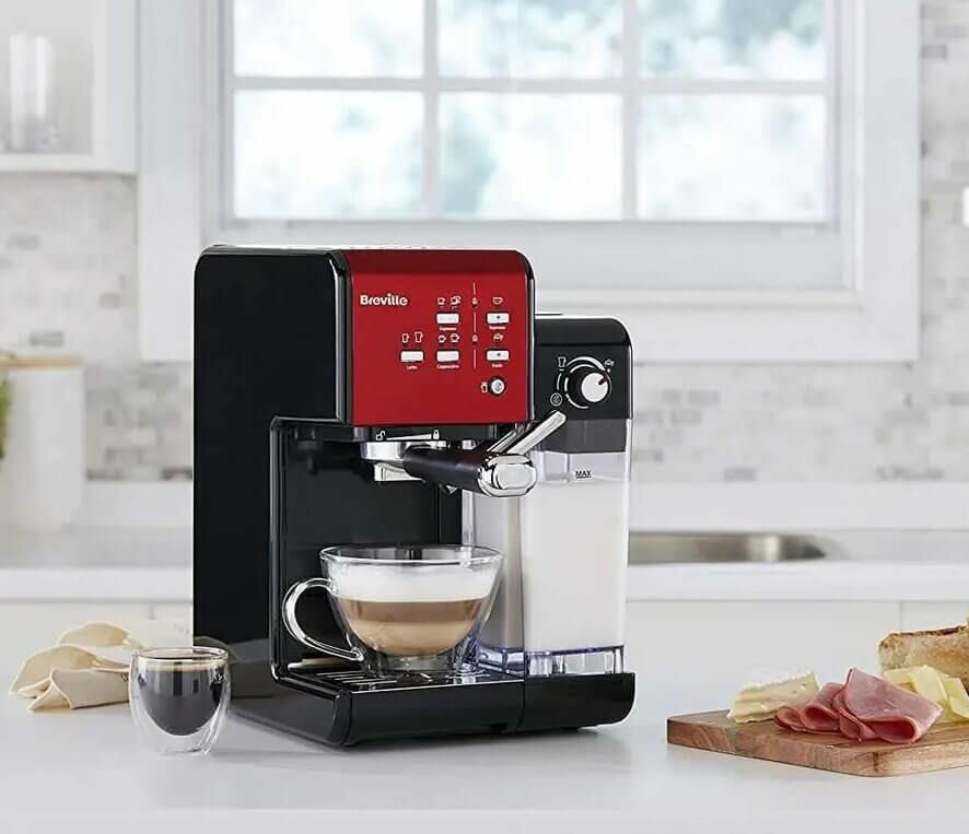 Кофемашина Breville Prima Latte II , красная / VCF109X4 - фотография № 11