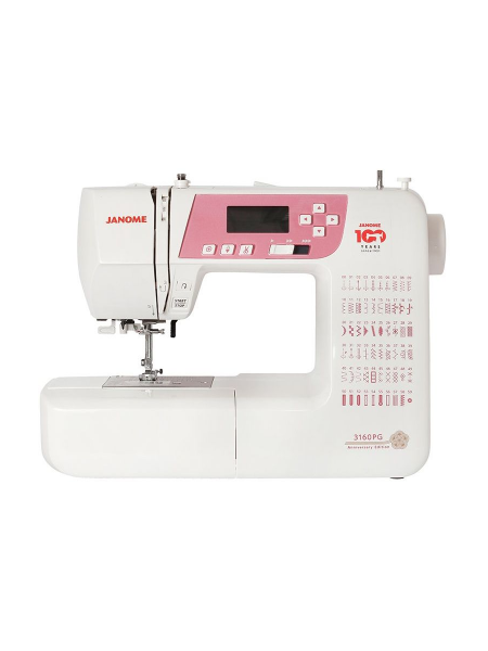 Швейная машина JANOME 3160 PG, белый/розовый