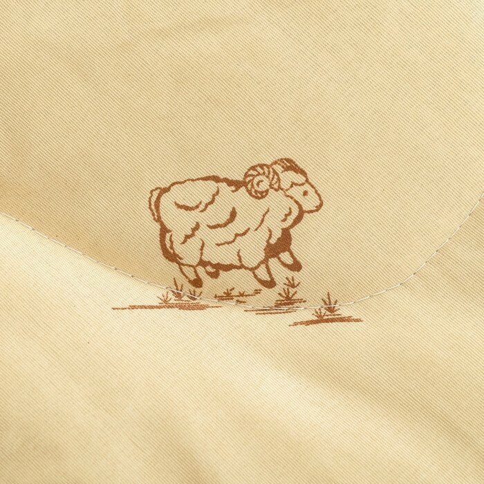 Одеяло Овечья шерсть 140x205 см, полиэфирное волокно 200 гр/м, пэ 100% - фотография № 2