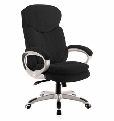 Офисное кресло Everprof Boss T для руководителя макс. нагрузка 120 кг обивка ткань поясничная поддержка подголовник черный