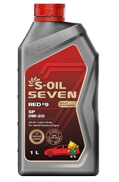 Синтетическое моторное масло S-OIL 7 RED #9 SP 0W-20, 1л
