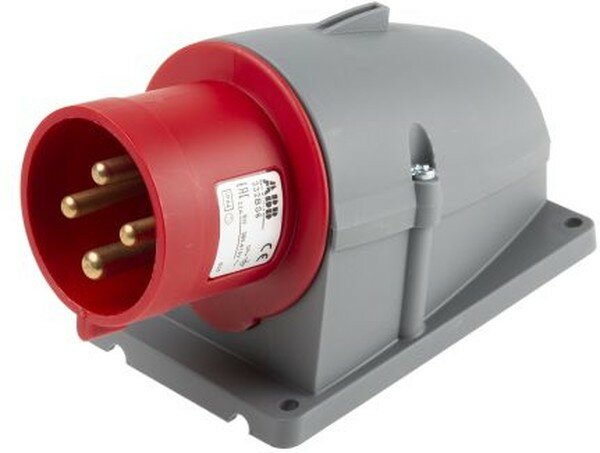 фото Вилка кабельная красная 32А 3Р+E IР44 на поверхность 415В CEWE ABB