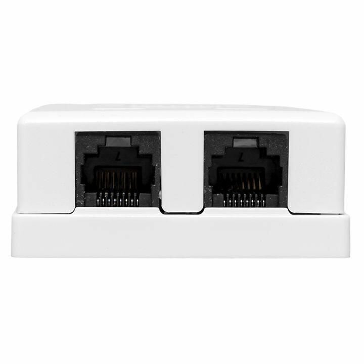 Розетка настенная TERACOM PRO кат.6 неэкранированная 2 порта RJ-45 Dual IDC бел. EKF TRP-WBOX-2RJ45-6UTP-WH - фотография № 4