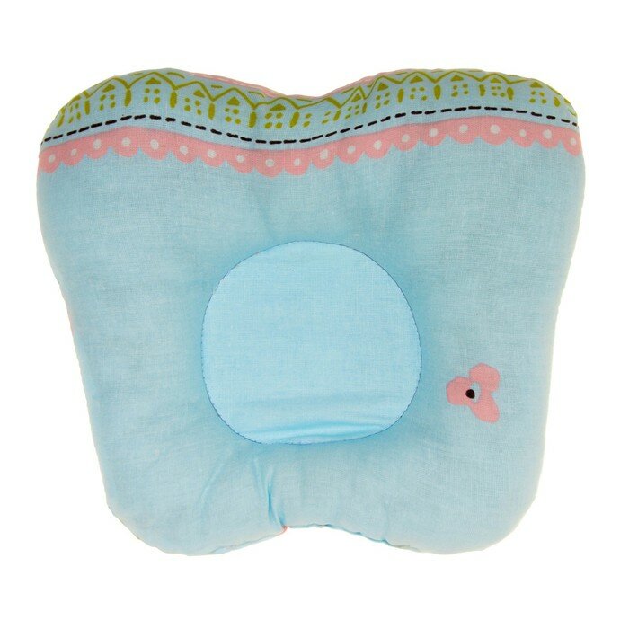 фото Подушка анатомическая бабочка, цвет микс, поплин/аэрофайбер, 130г/м, хлопок 100%