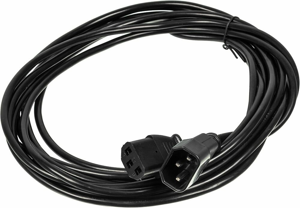 фото Кабель-удлинитель Buro AN23-1008-5 IEC C13 IEC C14 5м черный