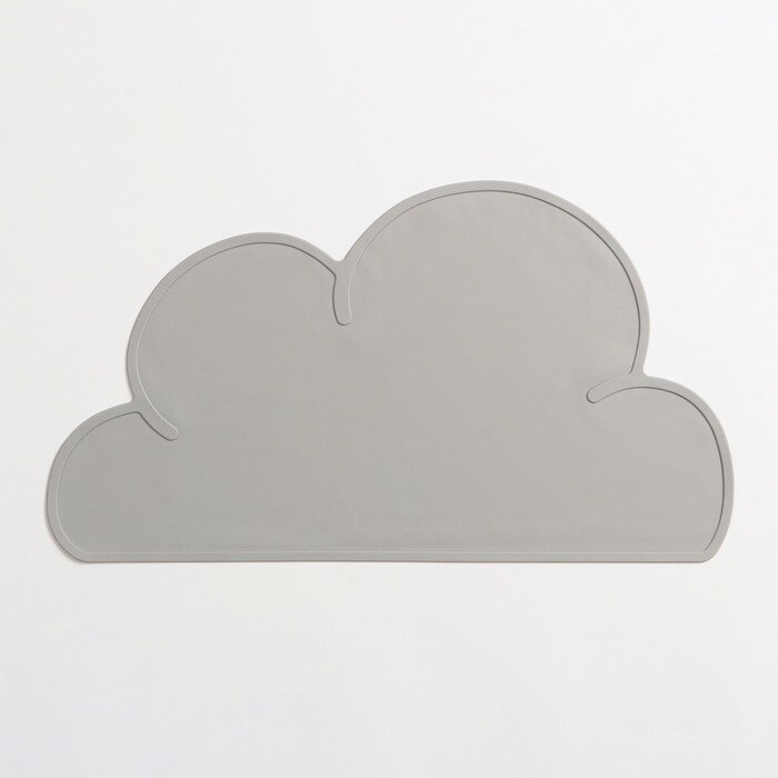 Коврик силиконовый под миску Пижон облако, 48х27 см, серый - фотография № 3