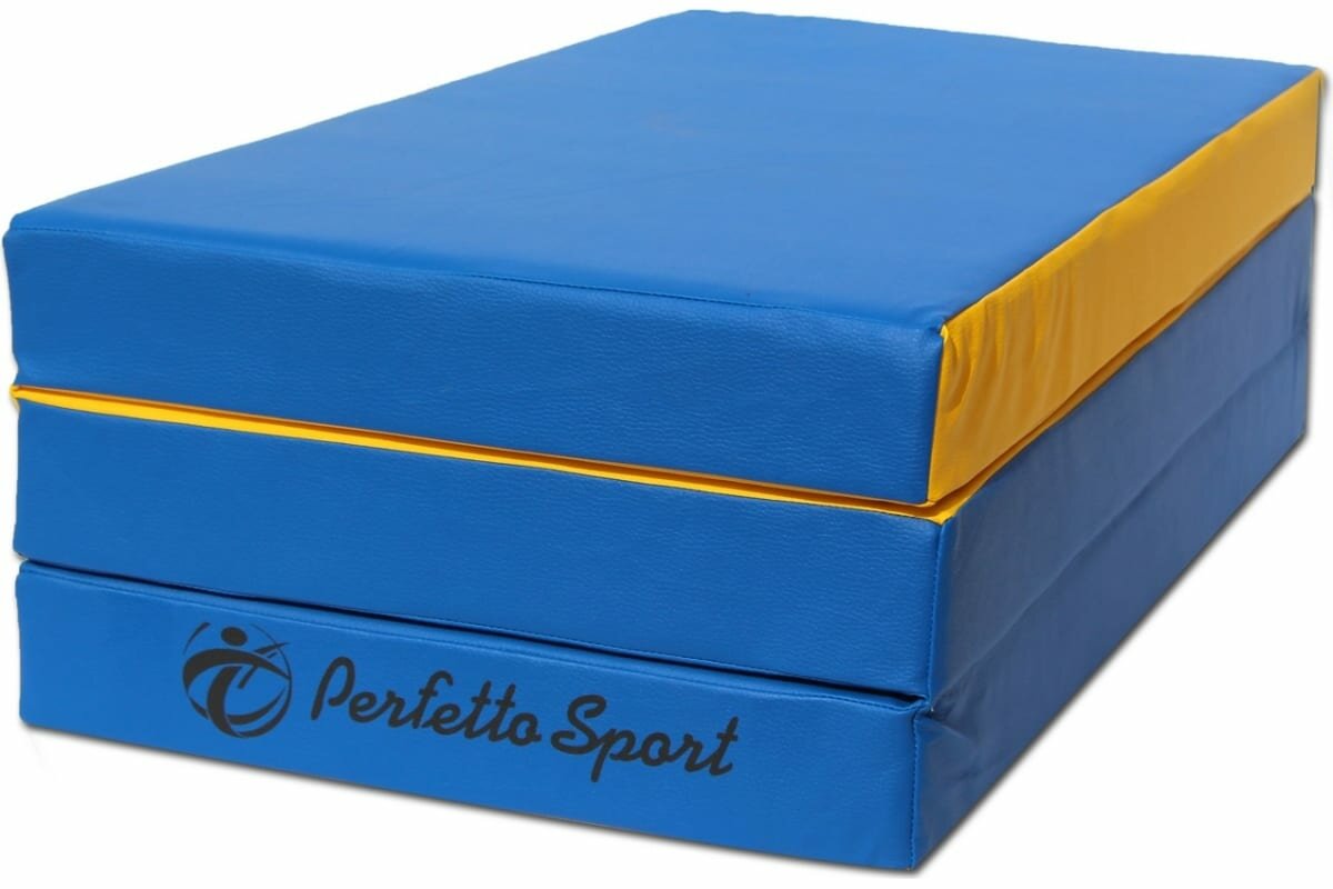 Складной мат Perfetto sport № 4 100х150х10 см сине/жёлтый СГ000000402