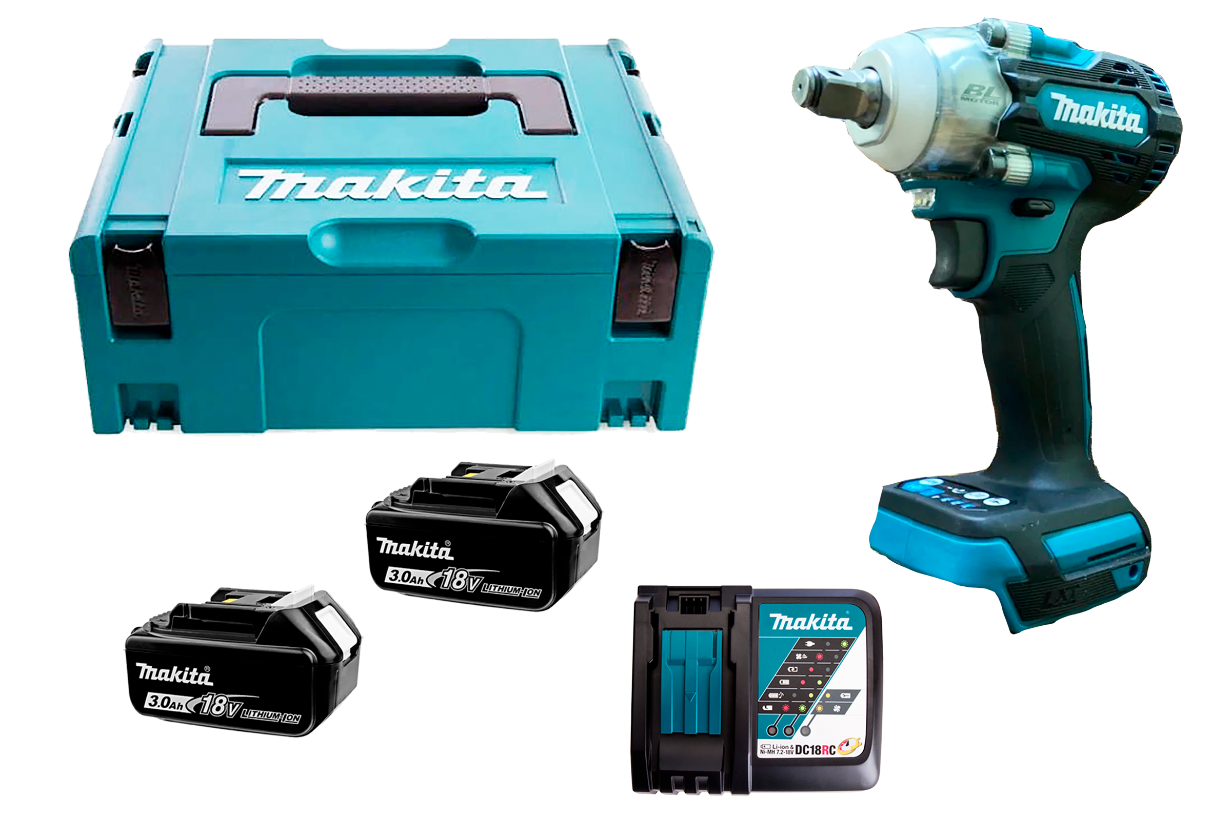 Аккумуляторный ударный гайковерт Makita DTW300RF2j - фотография № 1