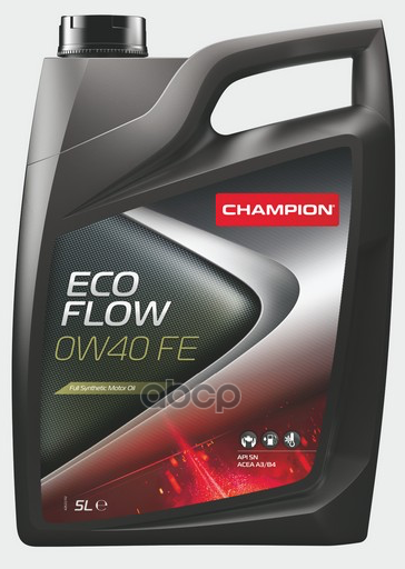 Масло Моторное Синтетическое 5Л - Eco Flow 0W40 Fe (A3/B4-12, Sn, Longlife-01, Approval 229.5, A40, Rn 0700/0710, 502.00/505....