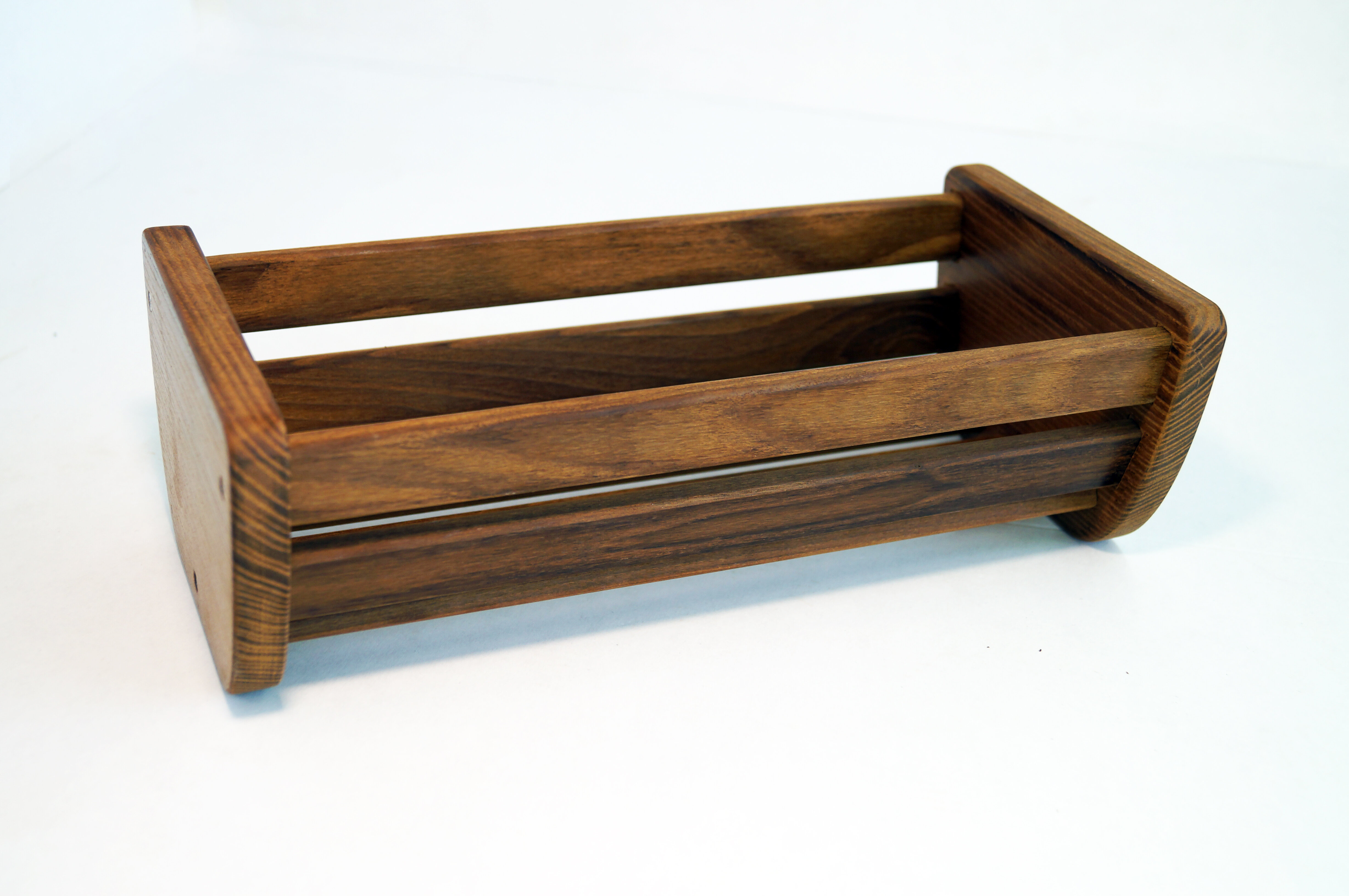 Корзинка для хранения деревянная из термо древесины - фотография № 4