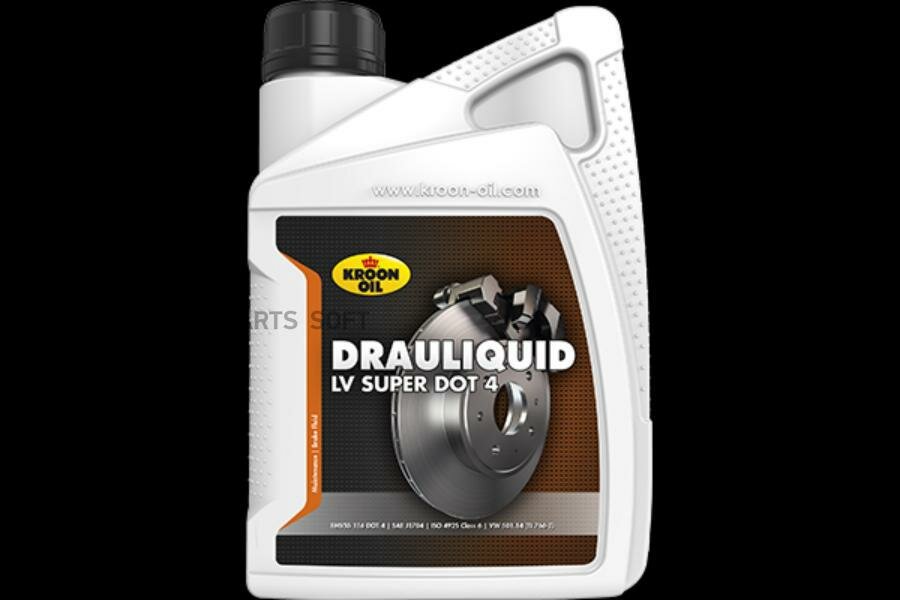 Жидкость тормозная Drauliquid-LV DOT 4 1L KROON-OIL / арт. 33820 - (1 шт)