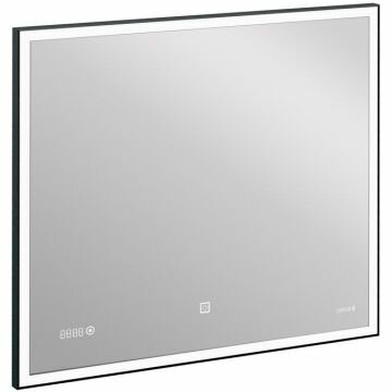 Зеркало Cersanit LED 011 Design 100x80 с подсветкой часы металл. рамка прямоугольное (KN-LU-LED011*100-d-Os) - фотография № 2