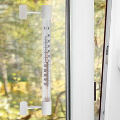 Термометр, градусник уличный, на окно, на липучке, от -50℃ до +50℃, 21 x 6.5 см