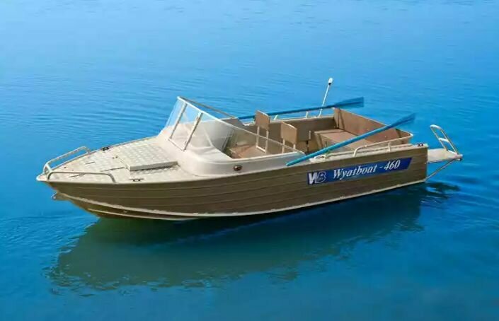 Моторная лодка Wyatboat-460/ Алюминиевый катер/ Лодки Wyatboat