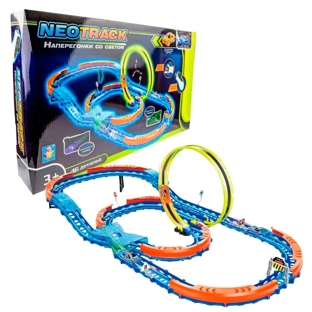 1Toy Автотрек Neotrack 46 деталей 1Toy Т21042