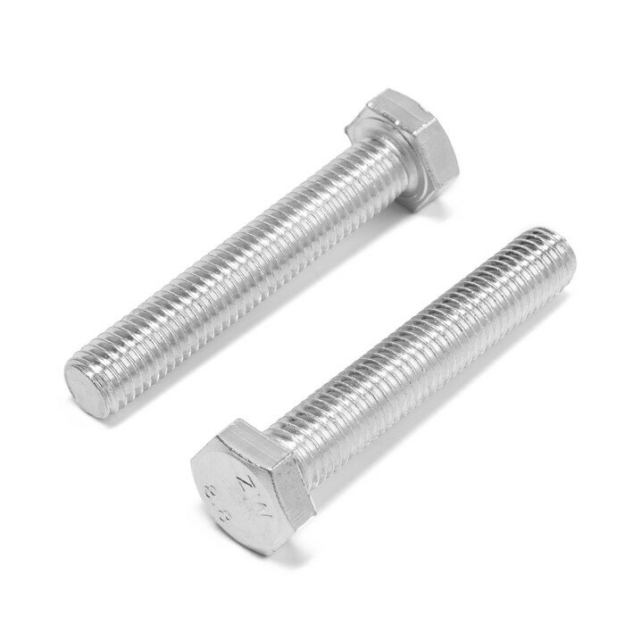 фото Болт "тундра krep", с шестигранной головкой, оцинкованный, DIN933, М12х70 мм, 1 кг